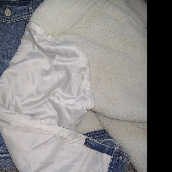 Jones Jean Jacket Mens Medium with Sherpa lining - Picture 7 of 9